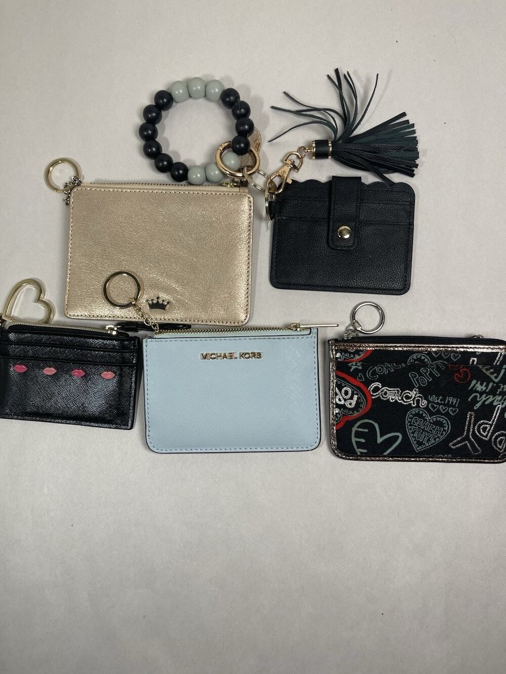 Lot of 5 Designer Card Cases - Coach Poppy Michael Kors Victoria's Secret